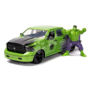Autíčko Marvel 2014 Ram 1500 Jada kovové s otevíracími částmi a figurkou Hulka délka 20 cm 1:24