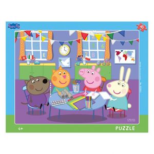 Dino puzzle Peppa Pig:Ve školce 40 dílků deskové