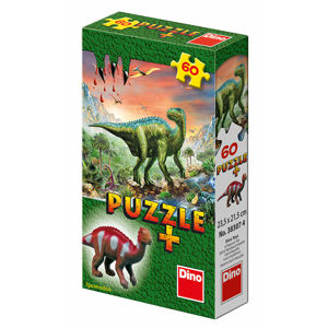 Dino puzzle Dinosauři + Figurka 60 dílků