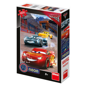 Dino puzzle Walt Disney Cars 3: Vítězné kolo 100 XL neon
