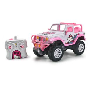 Autíčko na diaľkové ovládanie RC Jeep Wrangler Hello Kitty Jada ružové s nálepkami dĺžka 30 cm 1:16 JA3246002