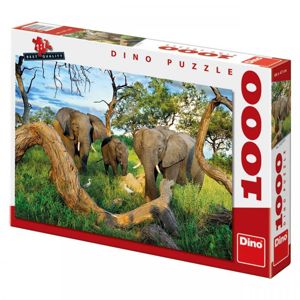 Dino puzzle Sloni z Botswany 1000 dílků