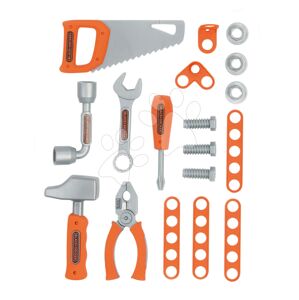 Sada 6 druhů pracovních nástrojů Tools Set Black&Decker Smoby s montážními díly