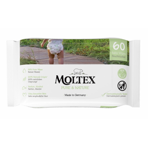 Moltex Pure & Nature EKO vlhčené ubrousky na bázi vody (60 ks)