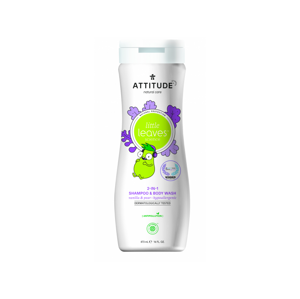 Attitude Dětské tělové mýdlo a šampon (2 v 1) Little leaves s vůní vanilky a hrušky 473 ml