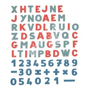 Magnetické písmenká ABC a Čísla Magnetic Letters&Numbers Smoby so znakmi dvojfarebné 72 kusov od 3 rokov SM430108