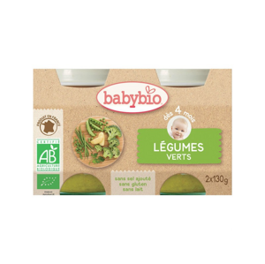 BabyBio příkrm zelená zelenina 2x130g