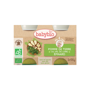 BabyBio brambory špenát 2x130g