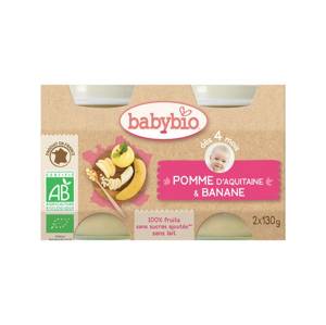 BabyBio příkrm jablko banán 2x130g