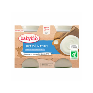 BabyBio Brassé z francouzského mléka natur 2x130 g
