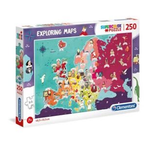 Clementoni Puzzle 250 dílků Mapa - Evropa: osobnosti