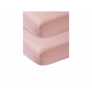 Meyco žerzejové prostěradlo 2-balení 40x80/90 old pink