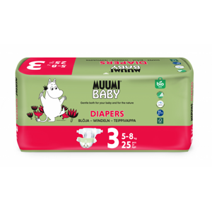 Muumi Baby 3 MIDI 5–8 kg (25 ks), eko pleny
