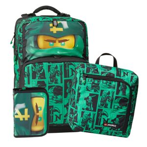 LEGO Ninjago Green Maxi Plus - školní batoh, 3 dílný set