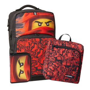 LEGO Ninjago Red Maxi Plus - školní batoh, 3 dílný set