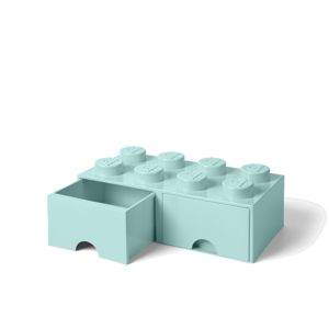 LEGO úložný box 8 s šuplíky - aqua