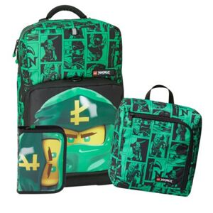 LEGO Ninjago Green Optimo Plus - školní batoh, 3 dílný set