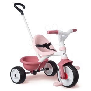 Tříkolka s volnoběhem Be Move Tricycle Pink Smoby s vodicí tyčí a EVA koly růžová od 15 měsíců