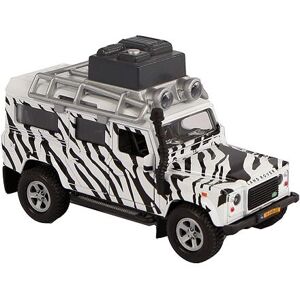 Auto Land Rover safari 14cm kov na zpětný chod na baterie se světlem a zvukem v krabičce