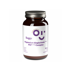 Beggs Magnesium bisglycinate 380 mg - P5P COMPLEX 1,4 mg 60 kapslí (doplněk stravy s hořčíkem a vitamínem B6