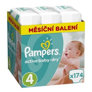 Pampers Active Baby-Dry Vel. 4, 174 ks