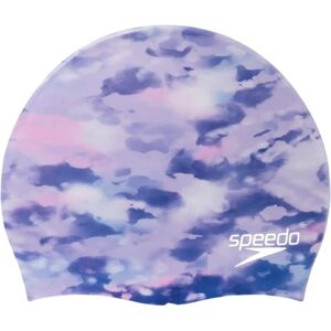 Speedo Junior Digital printed cap - purple clouds