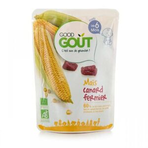 GGO 27371 Good Gout BIO Kukuřice s kachním masem 190 g - kratší expirační doba