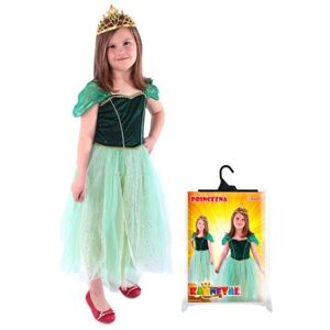 Karnevalový kostým princezna Anička zelená, velikost S