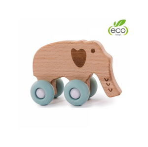 Bo Jungle dřevěná hračka B-WOODY Elephant Pastel Blue