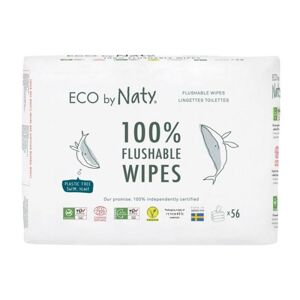 Eco by Naty vlhčené ubrousky bez vůně  -  splachovatelné - výhodné balení (3 x 56 ks)