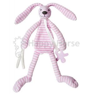 Happy Horse Růžový pruhovaný králíček Reece přítulka 30 cm
