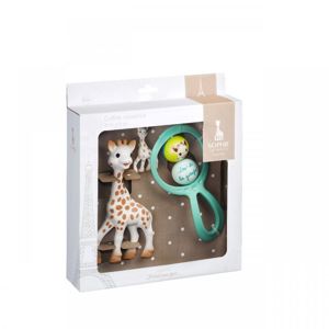 Vulli Dárkový set Sophie la girafe® pro novorozence (žirafa Sophie + klíčenka + chrastítko)