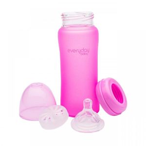 Everyday Baby láhev sklo s teplotním senzorem 300 ml Pink