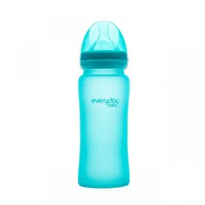 Everyday Baby láhev sklo s teplotním senzorem 300 ml Turquoise
