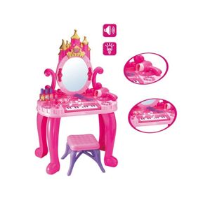 Bayo Dětský toaletní stolek s pianem a židličkou + příslušenství 13 ks