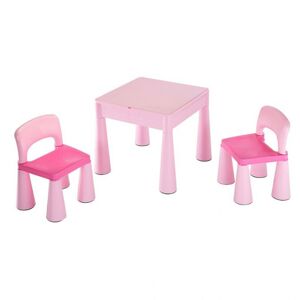 New Baby Dětská sada stoleček a dvě židličky růžová