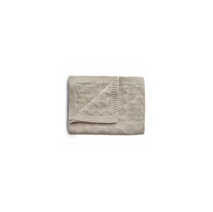 MUSHIE pletená deka z BIO bavlny, 80x100 cm - Beige