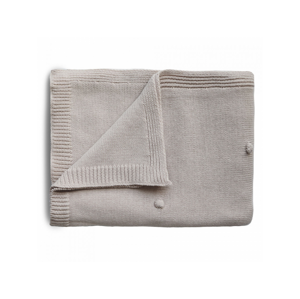 MUSHIE pletená deka z BIO bavlny, 80x100 cm - Off White
