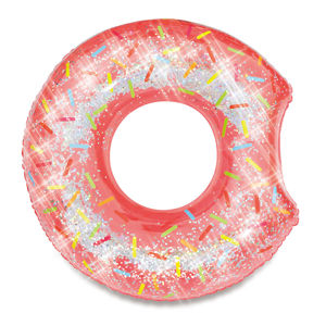 MAC TOYS Nafukovací kruh donut se třpytkami