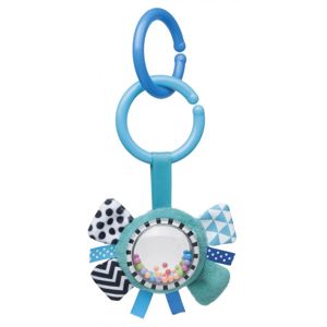 CANPOL BABIES Šustící plyšová hračka s chrastítkem ZIG ZAG stuha modrá