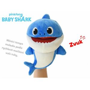 Baby Shark plyšový maňásek 23cm modrý na baterie s volitelnou rychlostí hlasu 12m+ v sáčku