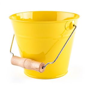 Woody Zahradní kovový kyblík - žlutý, kov