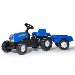 ROLLY TOYS Šlapací traktor Rolly Kid s vlečkou modrý