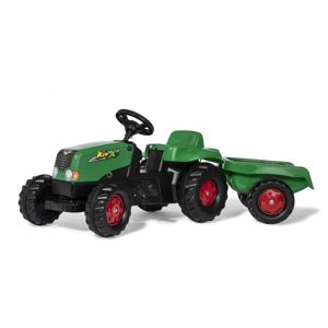 Rolly Šlapací traktor Kid s vlečkou - zeleno-červený