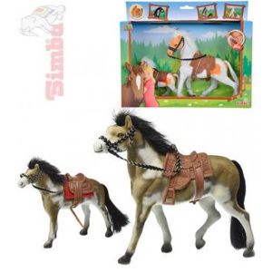 SIMBA S 4325615 Kůň Beauty Pferde set, 11 a 19 cm, 3 druhy - poškozený obal