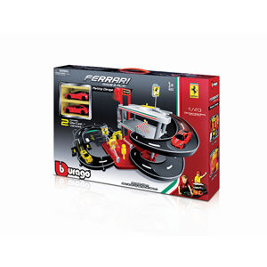 Bburago 43BB31204 1:43 Ferrari Race & Play Parking Garage - 2 autíčka - poškozený obal