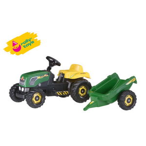 Olymptoy OL 012442 Šlapací traktor Rolly Kid s vlečkou - zelený - poškozený obal