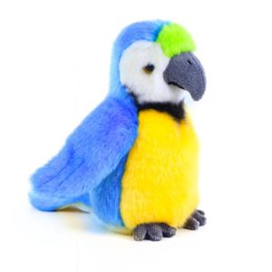 Rappa Plyšový papoušek modrý, 18 cm