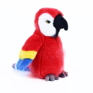 Rappa Plyšový papoušek červený, 18 cm