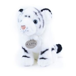 Rappa Plyšový tygr bílý sedící, 18 cm